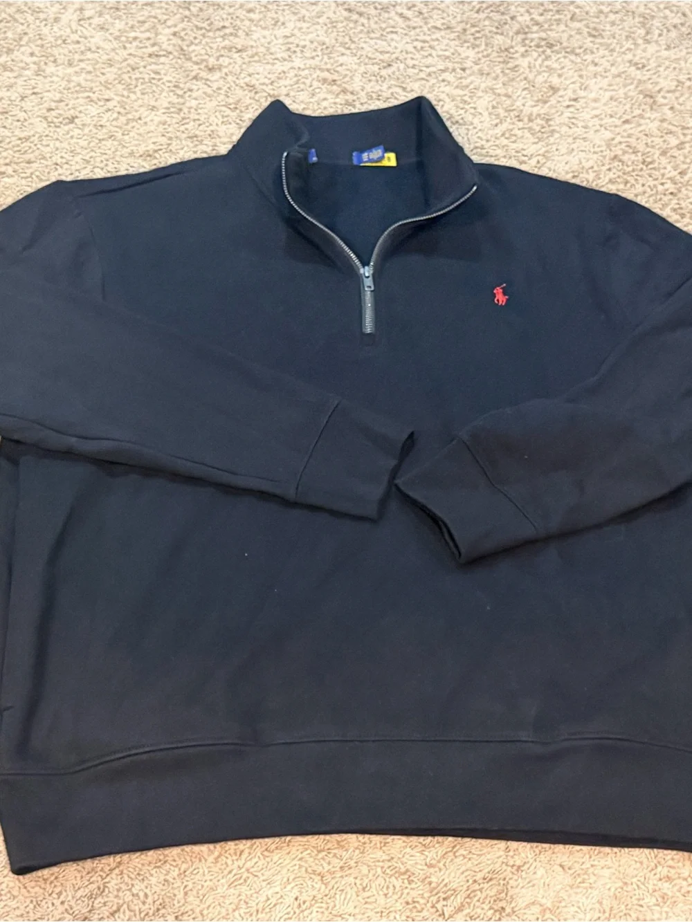 Polo Ralph Lauren Estate Rib Quarter Zip Sweater Black Mens 1XB NWOT